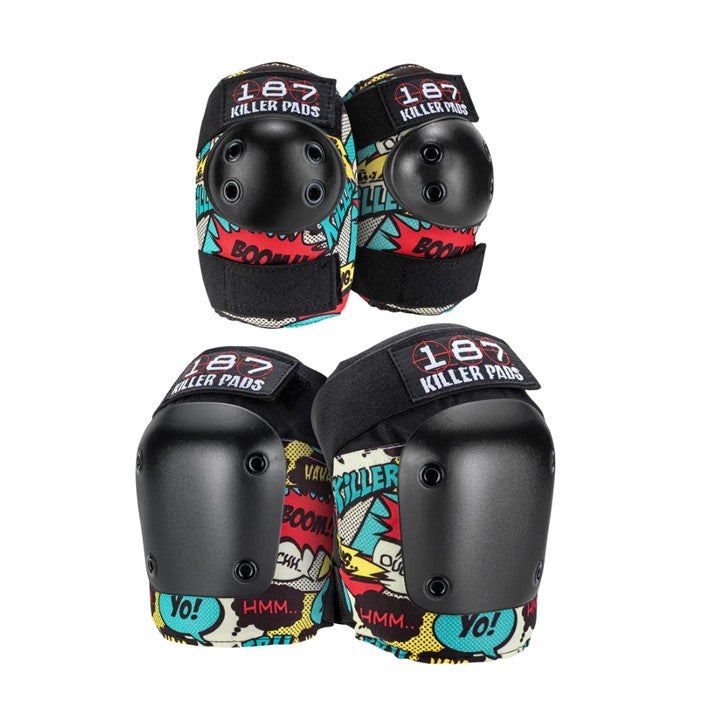 187 Killer Pads Combo Pack Comic - Knee Pads / Elbow Pads - Lucky Skates