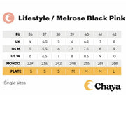 Chaya Lifestyle melrose Size Chart