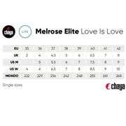 Chaya Melrose Elite Love Is Love Roller Skates Size Chart - Lucky Skates