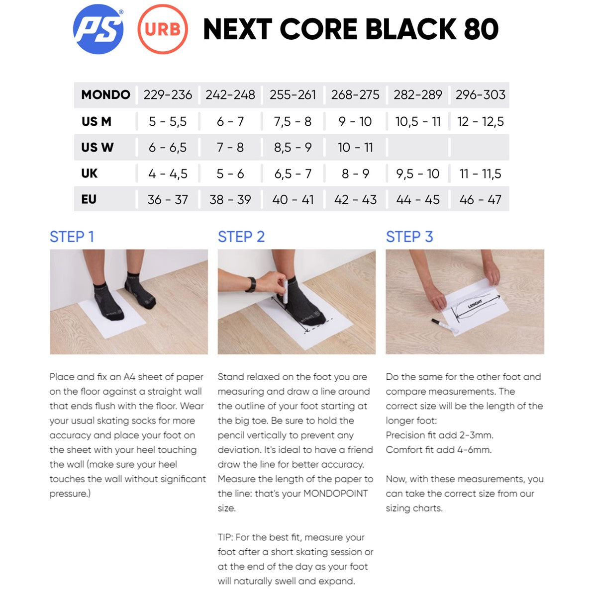 Powerslide Next Core Black White 80 Inline Skates - Lucky Skates