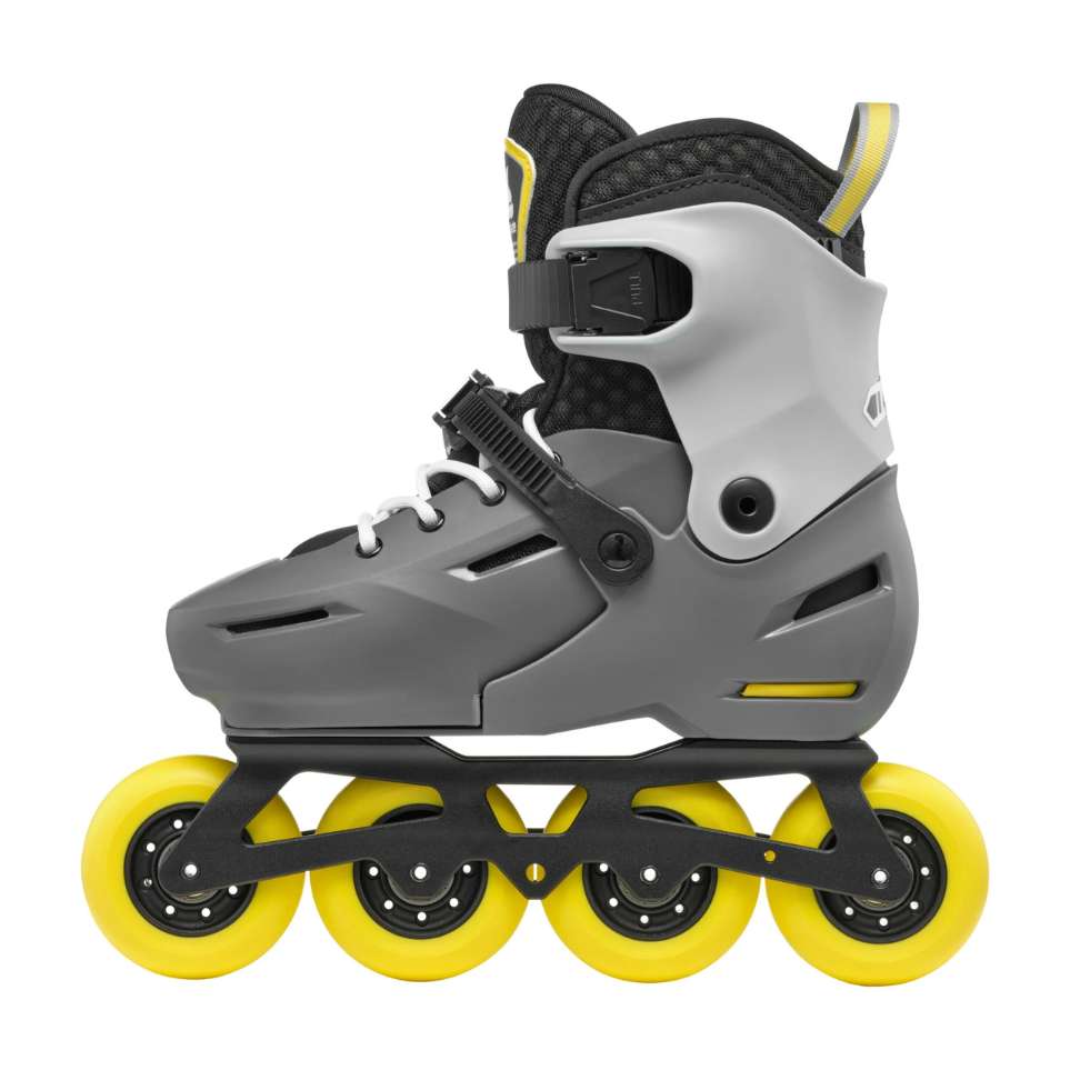 Kids Adjustable Rollerblade Apex Charcoal Grey Yellow Urban Inline Skates - Lucky Skates