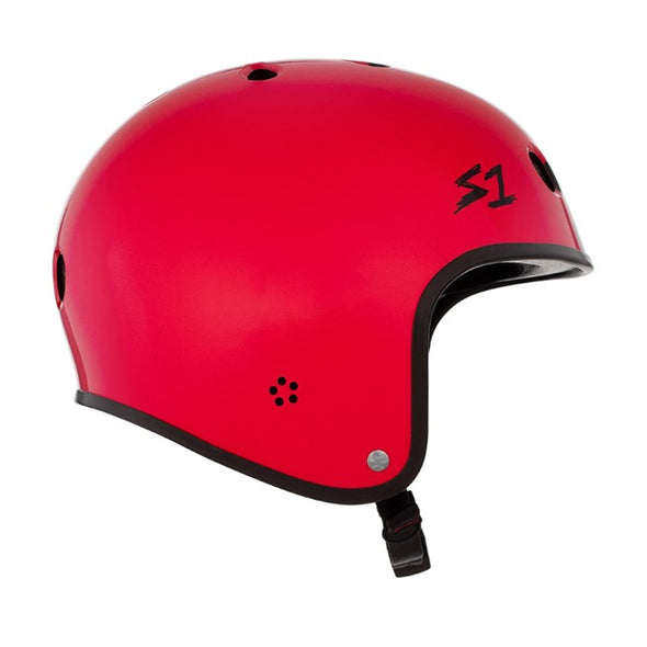 S1 Retro Lifer Helmet Red Gloss/Black Checkers