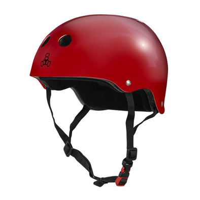 Triple 8 Red Scarlet Gloss Helmet - Certified