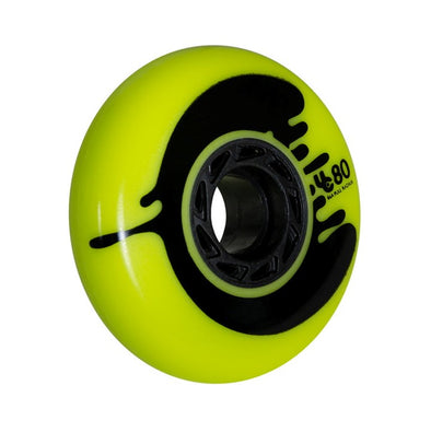 Undercover Cosmic Roche Yellow Inline Wheels 86A 80mm - 4 Pack