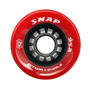 Atom Snap Indoor Quad Roller Skate Wheels Red - 4 Pack - Lucky Skates
