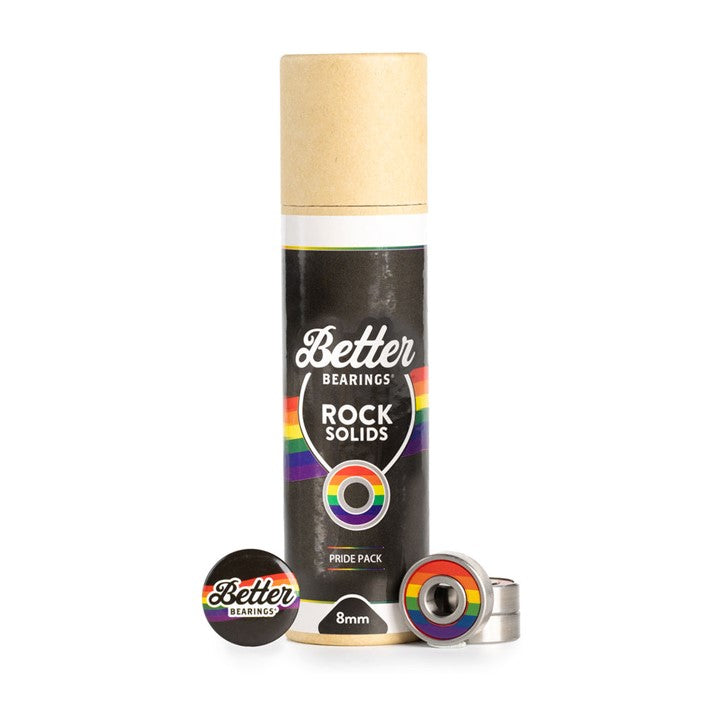 Better Bearings Rock Solids Skate Bearings Rainbow Pride Pack -16 Pack- - Lucky Skates