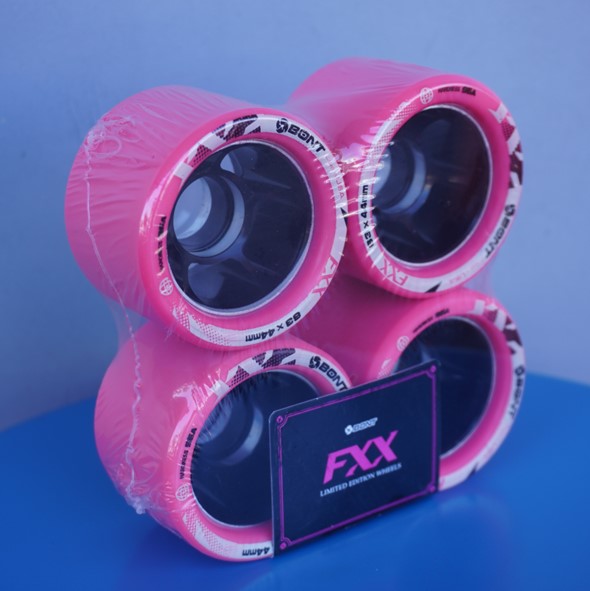 Bont FXX Speed Alloy Indoor Roller Skate Wheels Pink 93mm 96A - 4 Pack - Lucky Skates