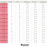 Bont Hybrid V2 Black Carbon Skate Boots Size Chart - Lucky Skates