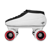 Bont Quad Racer White Tracer No Toe Stop Quad Speed Roller  Skates - Lucky Skates
