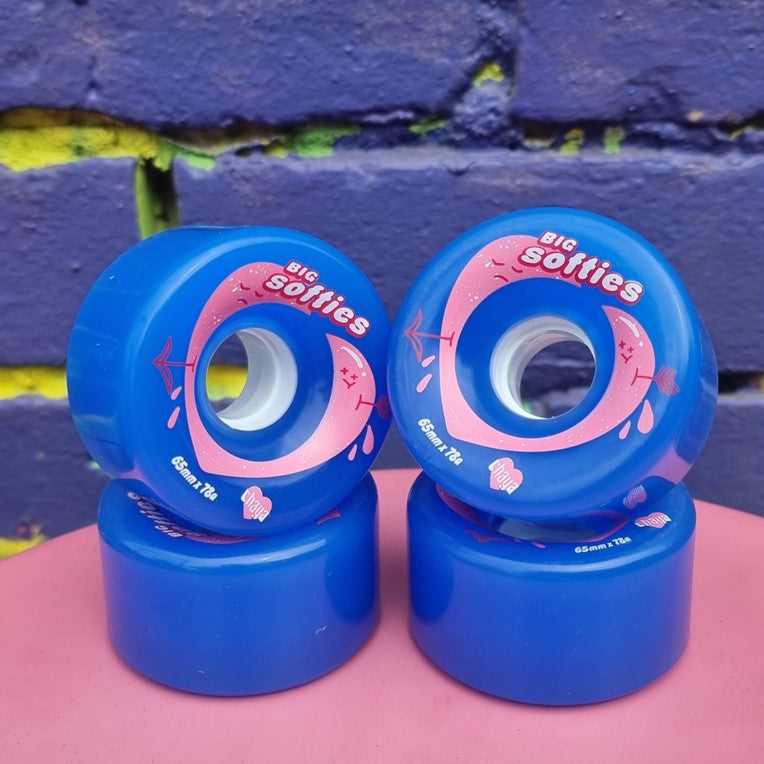 Chaya Big Softie Outdoor Roller Skate Wheels Purple 65mm 78A - 4 Pack - Lucky Skates