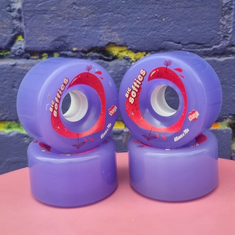 Chaya Big Softie Outdoor Roller Skate Wheels Purple 65mm 78A - 4 Pack - Lucky Skates