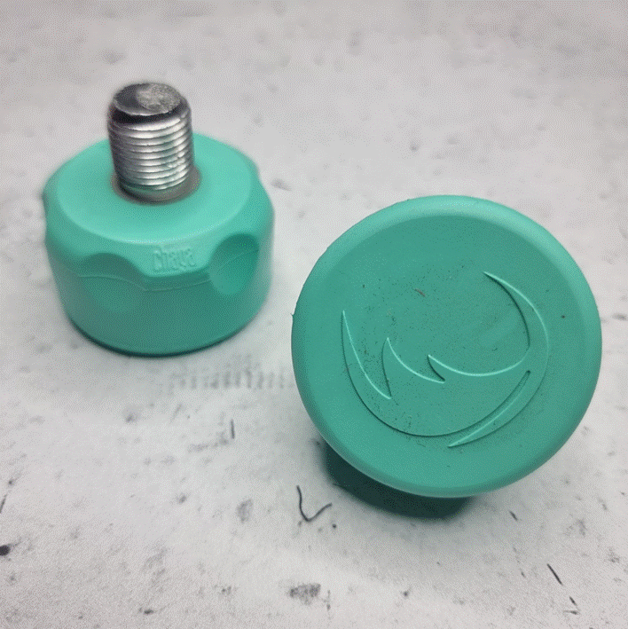 Cherry Bomb Roller Skate Toe Stops Short Stem Teal - Lucky Skates