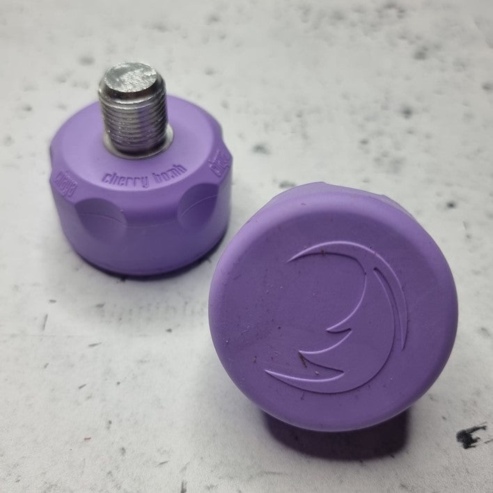 Cherry Bomb Roller Skate Toe Stops Short Stem Purple - Lucky Skates