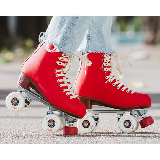 Chaya Melrose Deluxe Ruby Roller Skates Hightop Retro Red - Lucky Skates