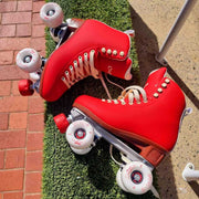 Chaya Melrose Deluxe Ruby Roller Skates Hightop Retro Red - Lucky Skates