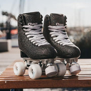 Chaya Melrose Deluxe Starry Night Roller Skates Black Glitter - Lucky Skates