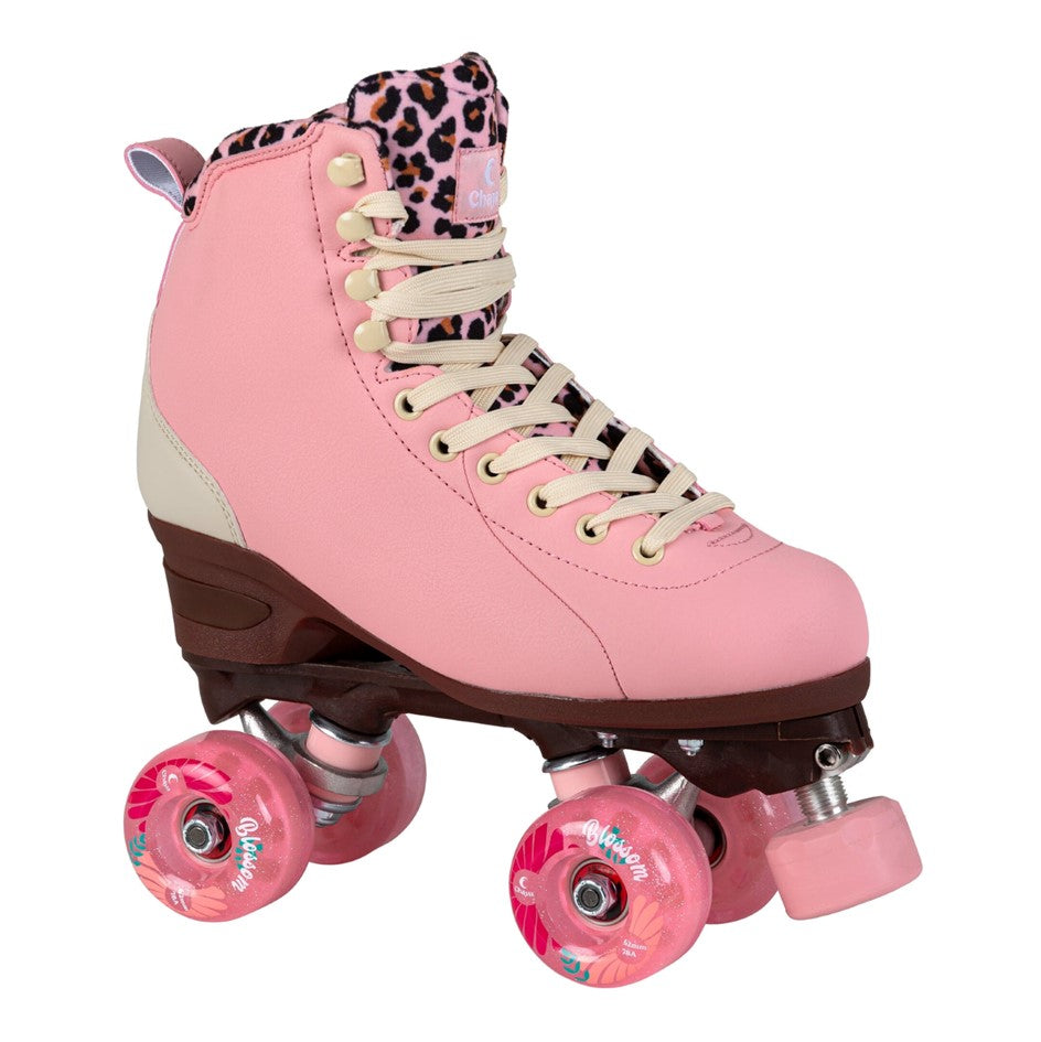 Chaya Miyu Pink Leopard Hightop Roller Skates Pink Vegan - Lucky Skates