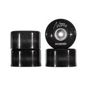 Chaya Light Up Neon Black Glitter  Outdoor Roller Skate Wheels 65mm 78A - 4 Pack - Lucky Skates