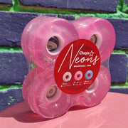Chaya Light Up Neon Pink Outdoor Roller Skate LED Wheels 65mm 78A - 4 Pack - Lucky Skates