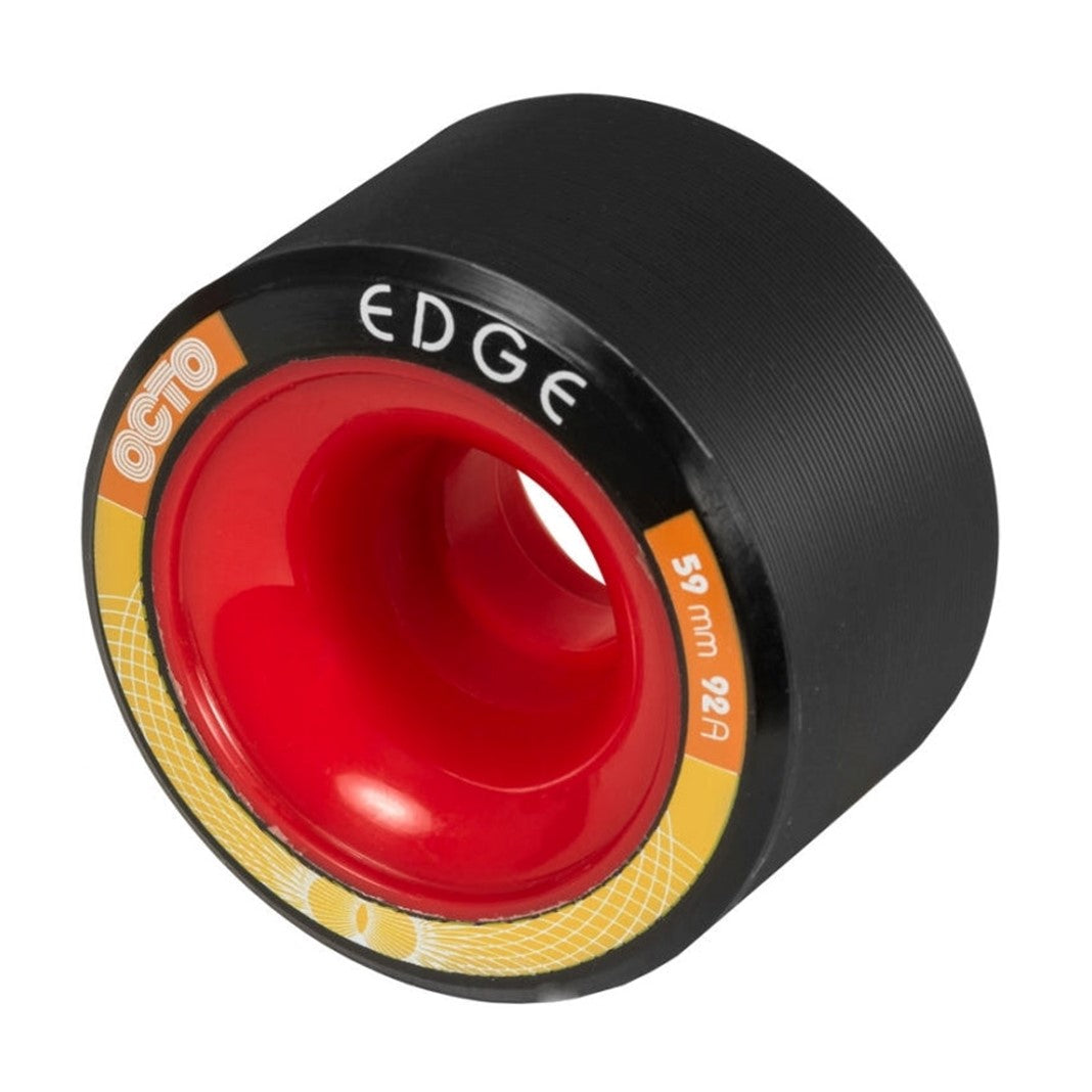 Chaya Octo Edge Black Red Indoor Roller Skate Wheels 59mm 92A - Lucky Skates
