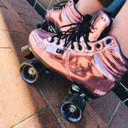 Chaya Vintage Pink Laser Roller Skates - Lucky Skates