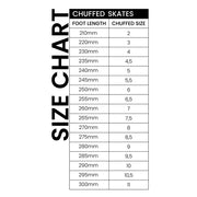 Chuffed Skate Boots Pro Tia Pitman Red/Orange Size Chart - Lucky Skates