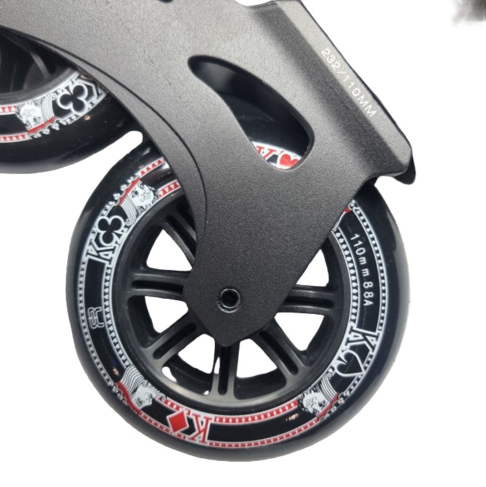 FR Street King Black Inline Skate Wheel 110mm 88A - Lucky Skates