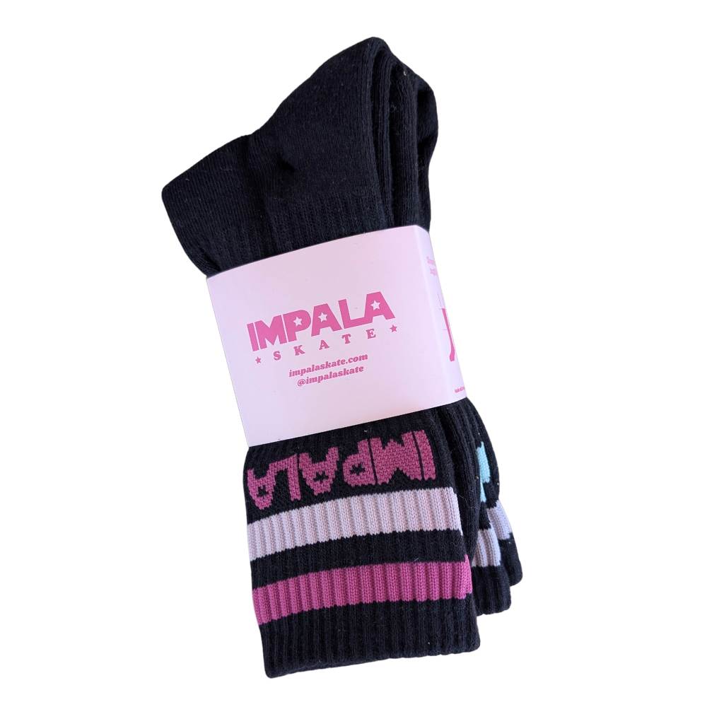 Impala Black 3 Pack Skater Socks - Lucky Skates