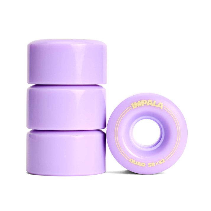 Impala Lilac Purple Outdoor Hybrid Roller Skate Wheels - 4 Pack - Lucky Skates