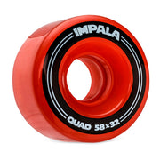 Impala Red Outdoor Roller Skate Wheels 58mm 82A - 4 Pack -Lucky Skates
