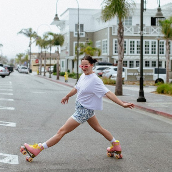 Blue/Pink Split Impala Roller Skates - Lucky Skates