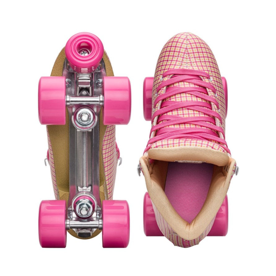 Pink Tartan Impala Roller Skates - Lucky Skates