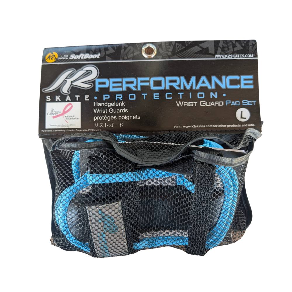 K2 Performance Womens Blue Wrist Guards - Lucky Skates