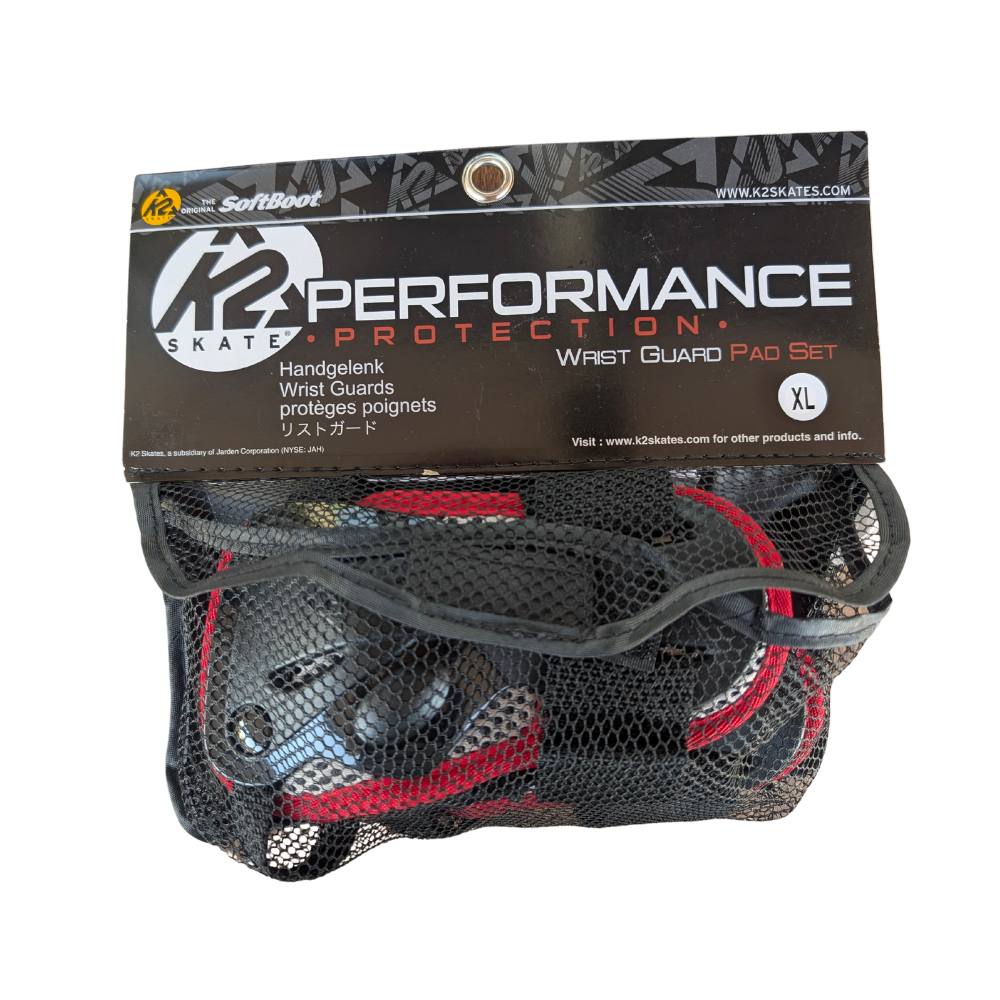 K2 Performance Red Mens Wrist Guards - Lucky Skates