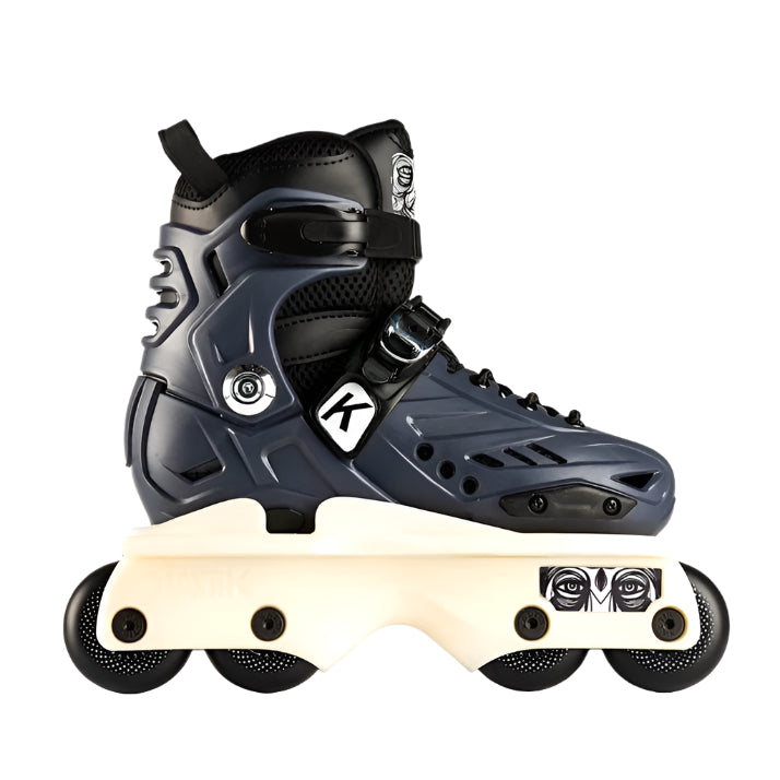 Kaltik K-Skate Kids Adjustable Blue Steel Nylon Aggressive Inline Skates - Lucky Skates