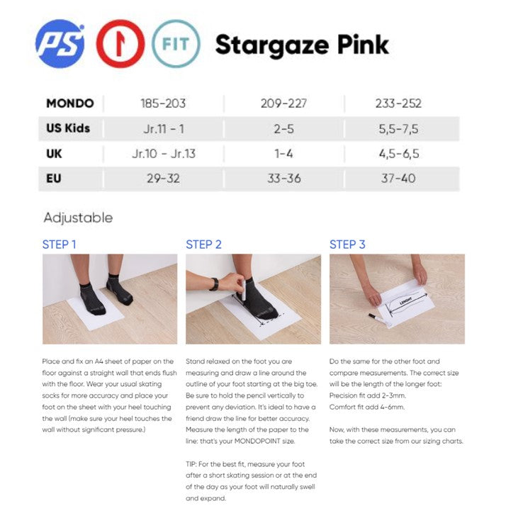 Kids Adjustable Powerslide Phuzion Stargaze Pink Inline Skates - Lucky Skates