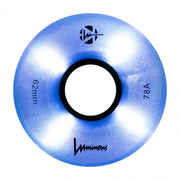 Luminous Light Up Quad LED Outdoor Roller Skate Wheels Black Pearl Glitter 62mm 78A- 4 Pack - Lucky Skates