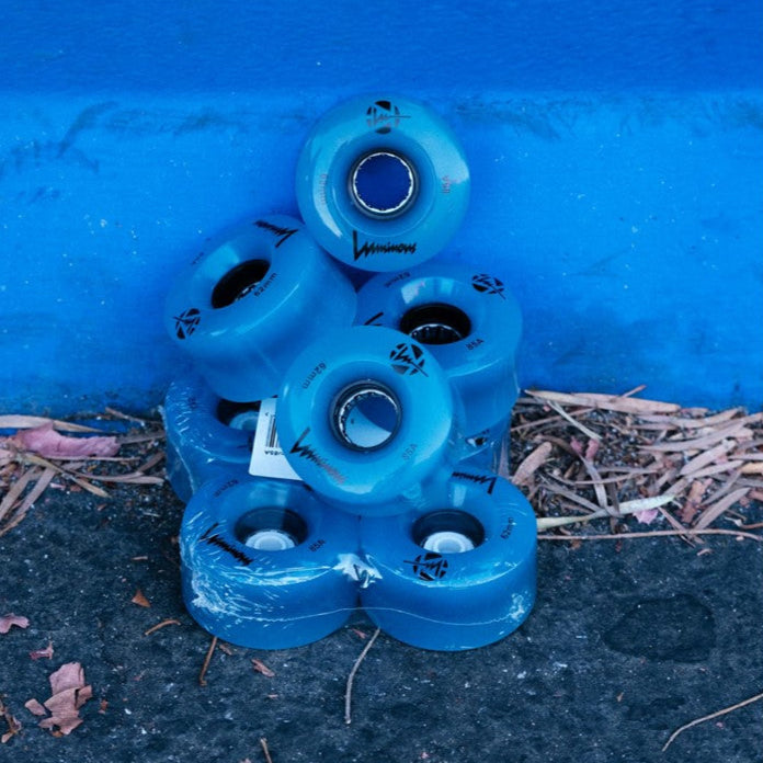 Luminous Light Up LED Quad Roller Skate Wheels Blue Glow 62mm 85A - Lucky Skates