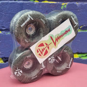 Luminous Light Up Quad LED Roller Skate Wheels Night Sky Black Glitter 85A 62mm - 4 Pack - Lucky Skates