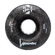 Luminous Light Up Quad LED Roller Skate Wheels Night Sky Black Glitter - 4 Pack - Lucky Skates