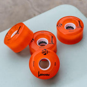 Luminous Light Up LED Roller Skate Quad Wheels Orange 62mm 85A - Lucky Skates