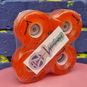 Luminous Light Up LED Roller Skate Quad Wheels Orange 62mm 85A - 4 Pack - Lucky Skates