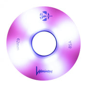 Luminous Light Up Quad LED Hybrid Roller Skate Wheels Light Pink Blue 62mm 85A - Lucky Skates