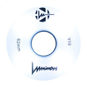 Luminous Light Up Quad Roller Skate LED Wheels White 85A - Lucky Skates