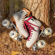 Luminous Light Up Quad Roller Skate LED Wheels White Pearl - Lucky Skates