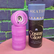 Moxi Skates Light Up Cosmo Glow Purple Haze LED Roller Skate Wheels 62mm 80A - 4 Pack - Lucky Skates