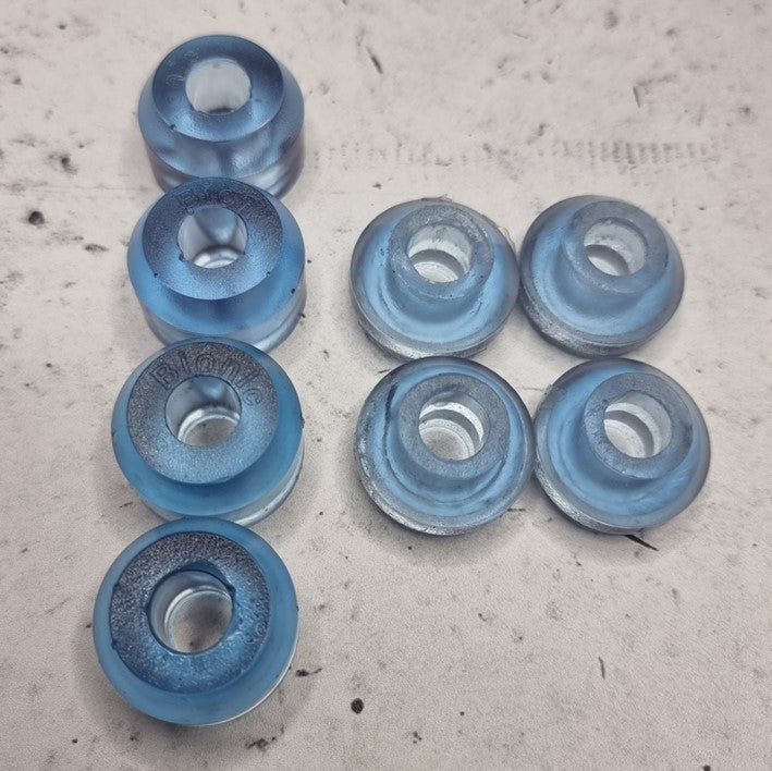 Pilot Bionic Roller Skate Cushions/Bushings Blue Soft - 8 pack - Lucky Skates