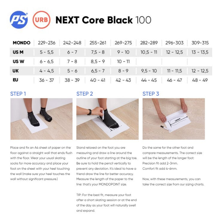 Powerslide Next Core Black 100 Inline Skates - Lucky Skates