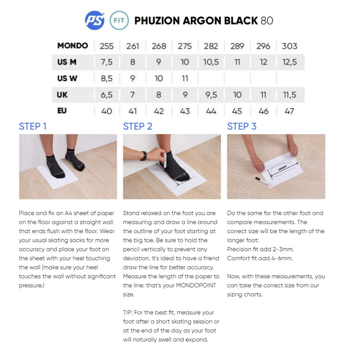 Powerslide Phuzion Argon Black 80 Inline Skates - Lucky Skates