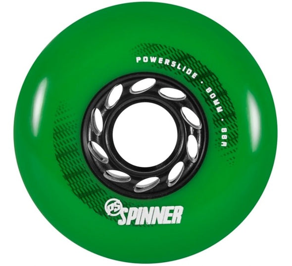 Powerslide Spinner Green Inline Wheel 88A - 4 Pack